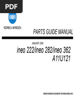 Ineo222 - 282 - 362 - A11U121 Parts Manual