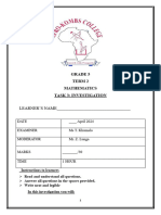 Grade 5 Term 2 Investigation