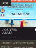 Position Paper