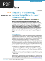 Time Series of Useful Energy Consumption Patterns For Energy System Modeling