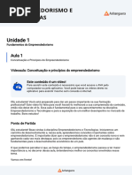 Empreendedorismo E Tecnologias: Unidade 1