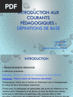 A-Introduction Aux Courants Pedagogiques - Definitions de Base Sabrina Sranon