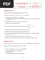 Devoir de Contrôle N°2: Exercice 1