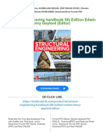 Structural Engineering Handbook 5th Edition Edwin Henry Gaylord (Editor) All Chapter Instant Download