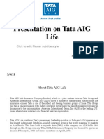 Presentation On Tata AIG Life