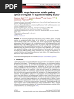 2023 Design of Single-Layer Color Echelle Grating Optical Waveguide For Augmented-Reality Display