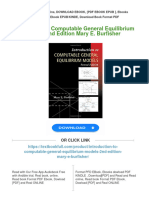 (PDF Download) Introduction To Computable General Equilibrium Models 2nd Edition Mary E. Burfisher Fulll Chapter