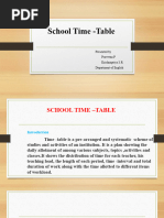 School Time Table