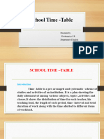 School Time Table