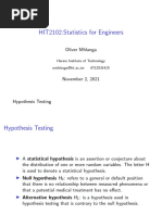 Hypothesis Testing