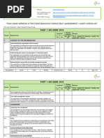 FSSC 22000 V6 For Food Manufacturing Checklist