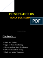 Black Box Testing