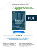 Full Download Elizabeth I in Writing. Language, Power and Representation in Early Modern England Donatella Montini PDF