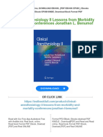 Clinical Anesthesiology II Lessons From Morbidity and Mortality Conferences Jonathan L. Benumof Download PDF