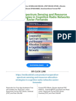 Full Download Cooperative Spectrum Sensing and Resource Allocation Strategies in Cognitive Radio Networks Xavier Fernando PDF