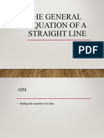 The General Equation of A Straight Line