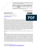 La Gestión de Residuos Sólidos y Su Relación Con La Educación Ambiental para El Desarrollo Sostenible y El Fortalecimiento de La Cultura Ambiental