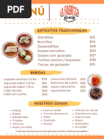 2024 - Menu - La Fabrica - Cocina Tradicional