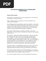 Las Partes Arábigas en La Astrología Tradicional