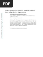 Michel Planat and Anne-Celine Baboin - Qudits of Composite Dimension, Mutually Unbiased Bases and Projective Ring Geometry