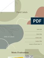 Food Label Comparison