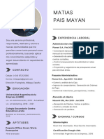 Curriculum Vitae Matias Pais Mayan 1