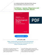 (PDF Download) The Development of Africa: Issues, Diagnoses and Prognoses 1st Edition Olayinka Akanle Fulll Chapter