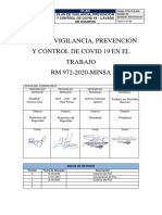 ECO-PLA-006-01 Plan para La Vigilancia, Prevención y Control Del Covid 19 en El Trabajo - Lavado de Equipos