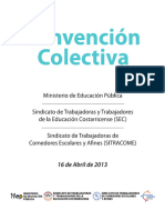 Convencion Colectiva MEP-SEC-SITRACOME