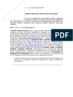 Reforma de La Demanda Ejecutiva Alimentos de Menores Rad.357 de 2016