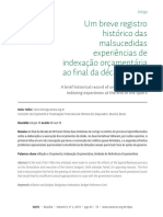 Um Breve Registro Historico Das Malsucedidas Experiencias de Indexacao Orcamentaria Ao Final Da Decada de 80