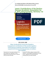 Full Download Logistics Management: Contributions of The Section Logistics of The German Academic Association For Business Research, 2015, Braunschweig, Germany 1st Edition Dirk Mattfeld PDF