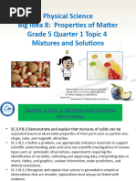 SC.5.P.8.3 Mixtures and Solutions