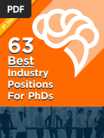 New Edition - 63 Best Industry Positions For PhDs - Cheeky Scientist