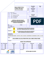 Lombok CFSPP Ftp-2 (2X50 MW) Project: Civil Work Calculation For Coal Shed Structure Issue For Approval