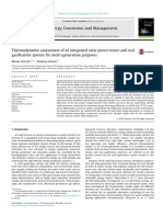 Thermodynamic Assessment of An Integrated Solar Power Tower and Coal Gasification System For Multi-Generation Purposes