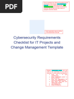 Checklist - Cybersecurity Requirements in IT Projects and Change Management - Template - en