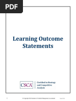 CSCA Learning Outcome Statements