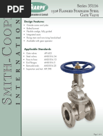 Flanged Gate Valve Spec Sheet Sharpe - Valves