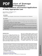 The Evolution of Damage Control Orthopedics Current Evidence and Practical Applications of Early Appropriate Care