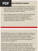 Licensing of Banking Companies