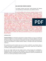 UNA CARTA PARA TIEMPOS INCIERTOS Predica Domingo 090624