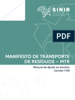 Manifesto de Transporte de Residuos - MTR 1.10