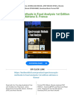 (PDF Download) Spectroscopic Methods in Food Analysis 1st Edition Adriana S. Franca Fulll Chapter