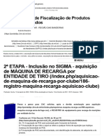 2 ETAPA - Inclusão No SIGMA - Aquisição de MÁQUINA DE RECARGA Por ENTIDADE DE TIRO