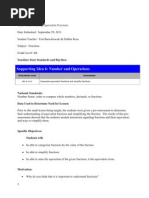 Fractions Lesson Plan