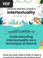 Creative Writing - Intertextuality