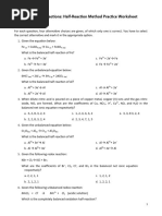 Balancing Redox Rns - Half-Reaction Method Practice