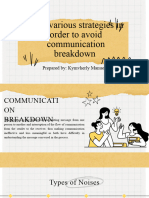 6 - Uses Various Strategies in Order To Avoid Communication Breakdown