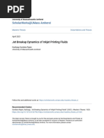 Jet Breakup Dynamics of Inkjet Printing Fluids